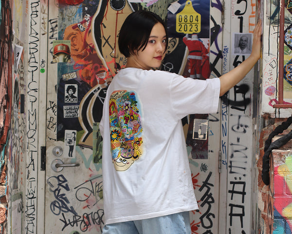 脳内お花畑アフロちゃん（カラー）(T-shirts)