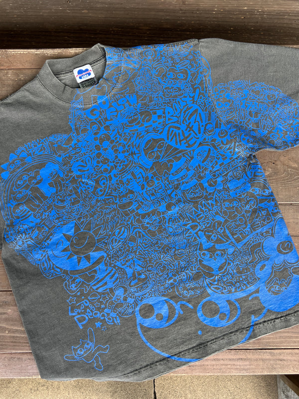 脳内お花畑アフロちゃん！Tシャツ【BLUE】